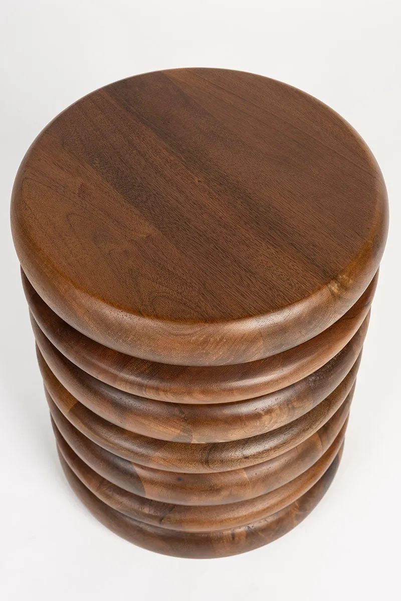 Disc Mango Wood Stool