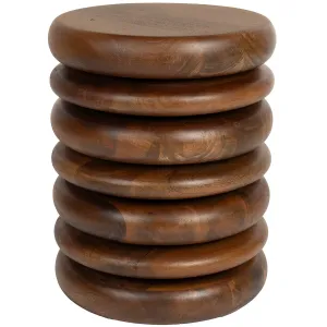 Disc Mango Wood Stool