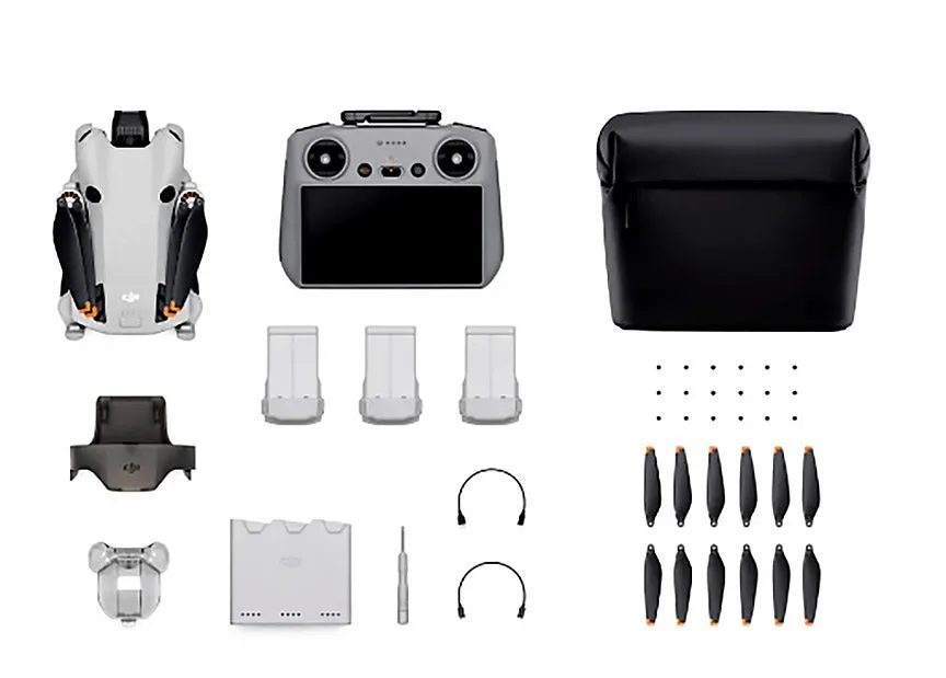 DJI Mini 4 Pro Fly More Combo Plus Drone  (DJI RC 2) BUNDLE Includes 3 Plus Batteries, Hard Case, 1 Year Plan,  Wide-Angle Lens, and Shoulder Bag