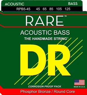 DR Handmade Strings RPB5-45 5 Acoustic Bass Strings Medium - 45-125