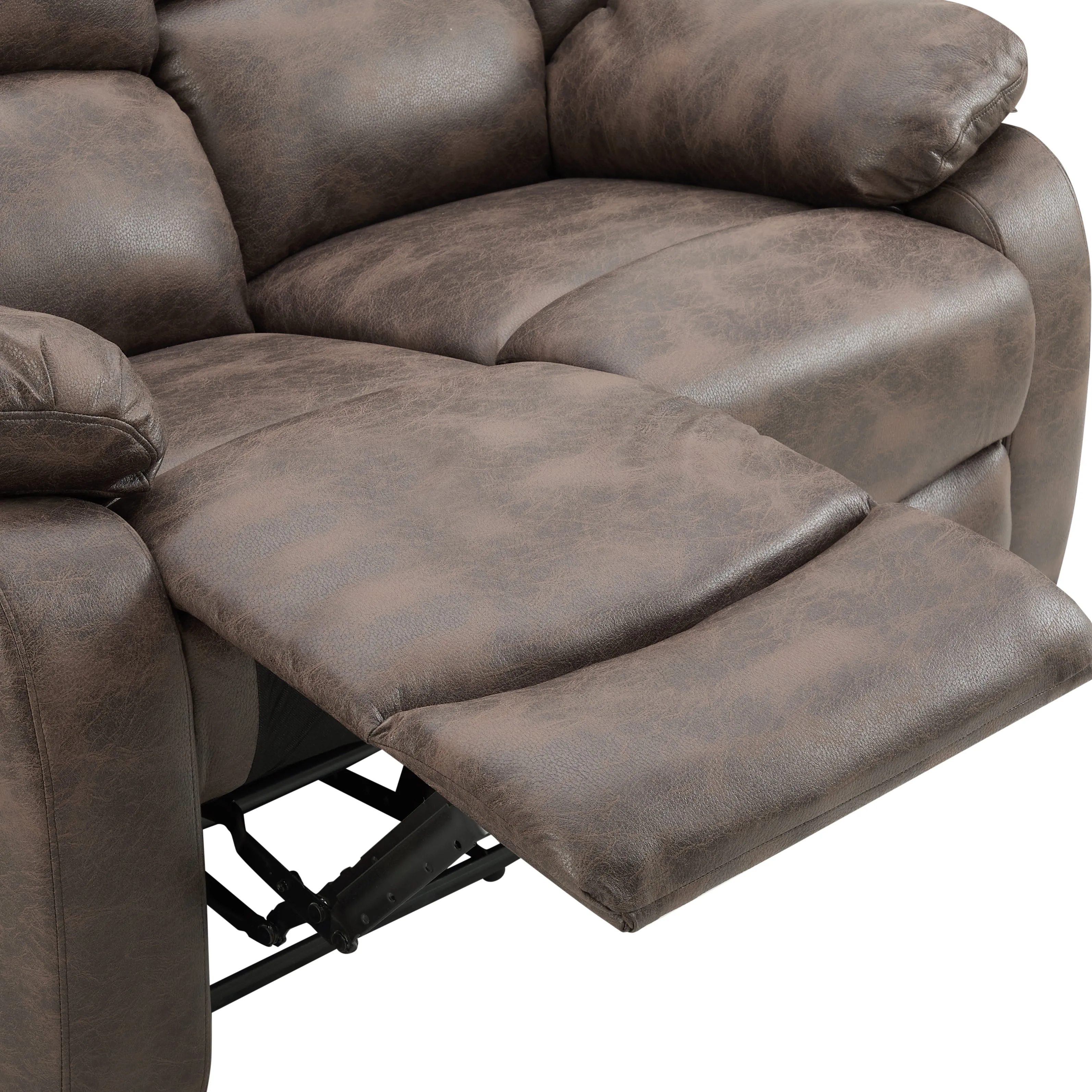 Enoch 2 Seater Recliner Sofa, Brown Faux Leather