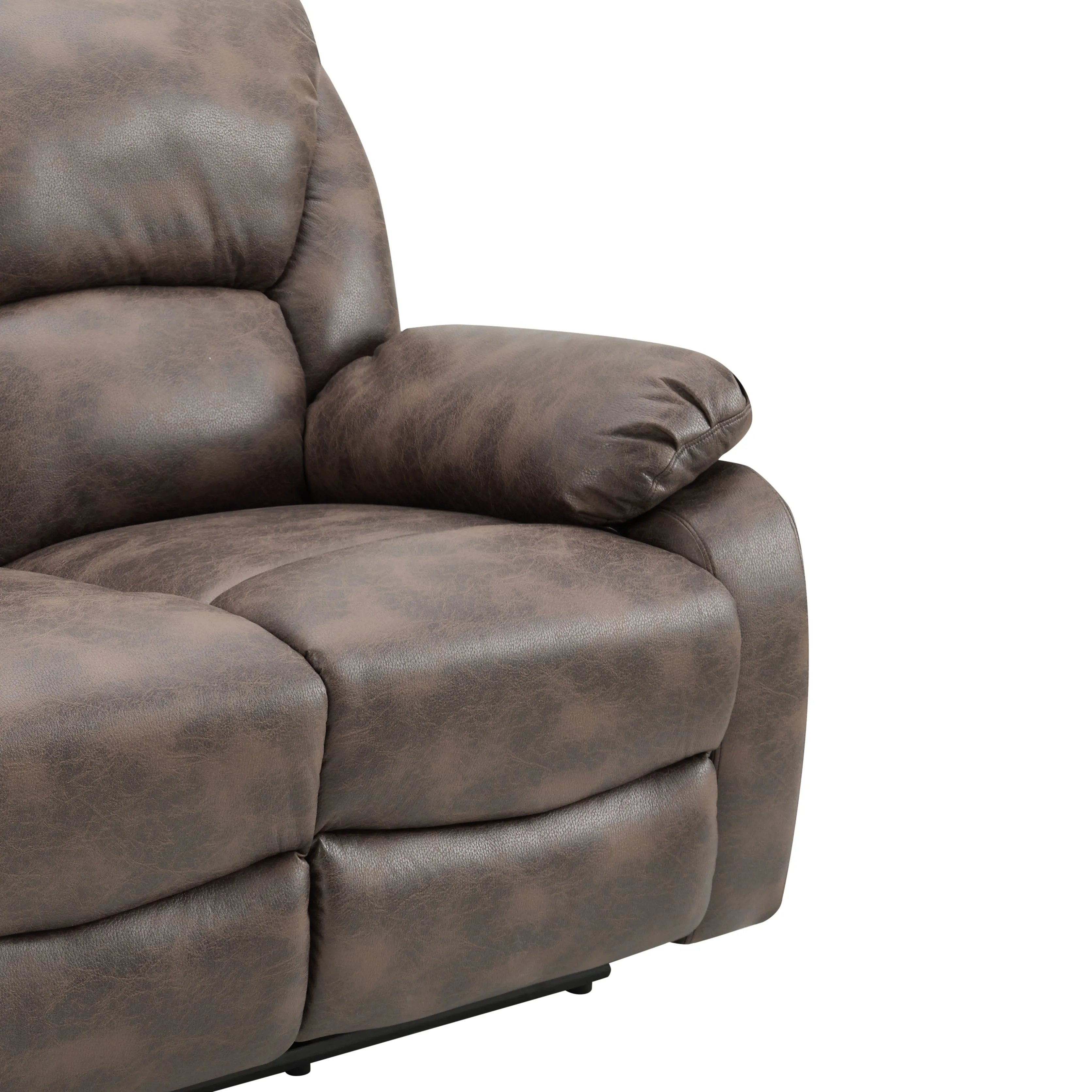 Enoch 2 Seater Recliner Sofa, Brown Faux Leather