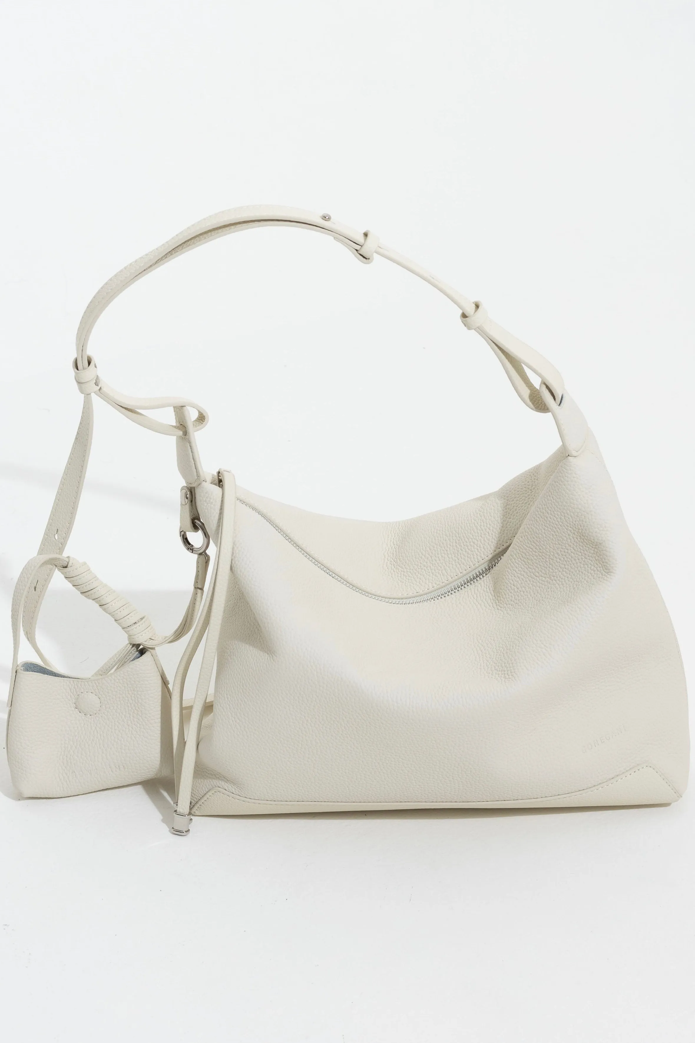 Eva Shoulder Bag - Ivory - Tas Bahu Wanita Bahan Real Leather