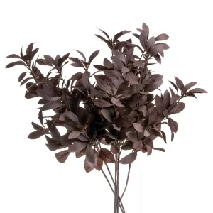 Faux Burgundy Eucalyptus Foliage