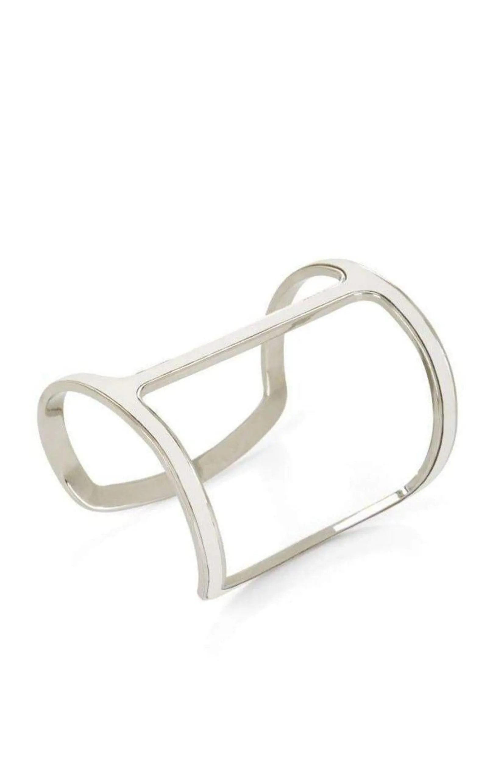 Faux-leather Covered Cutout Cuff Bracelet