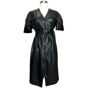 Faux-Leather Dress - XS