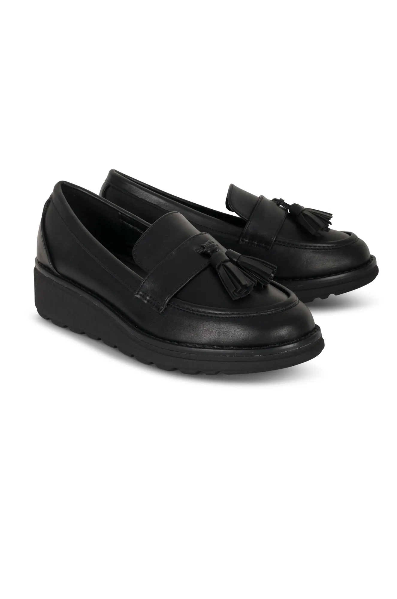 Faux Leather slip on Shoe | Black | SLICK WW