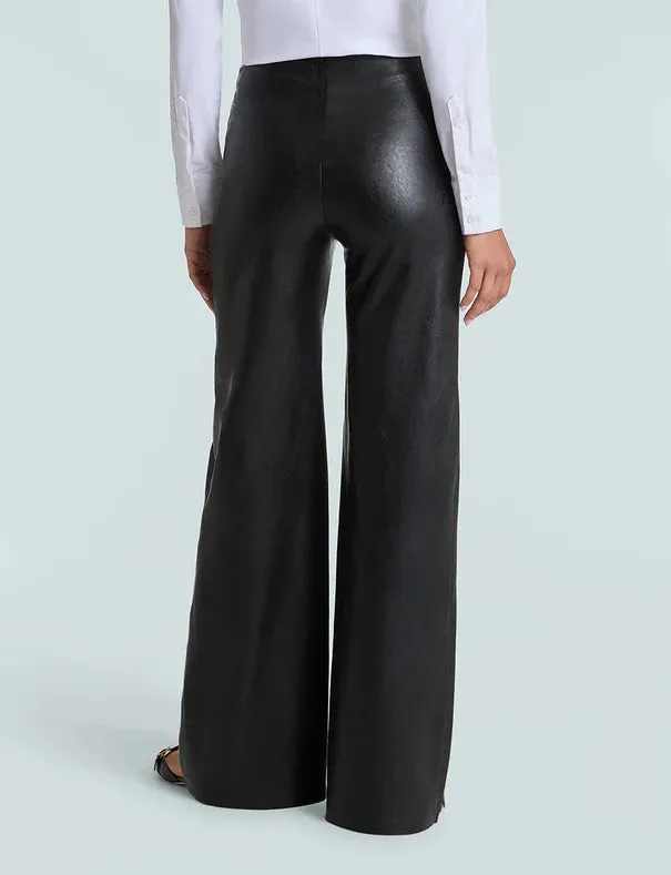 FAUX LEATHER WIDE LEG