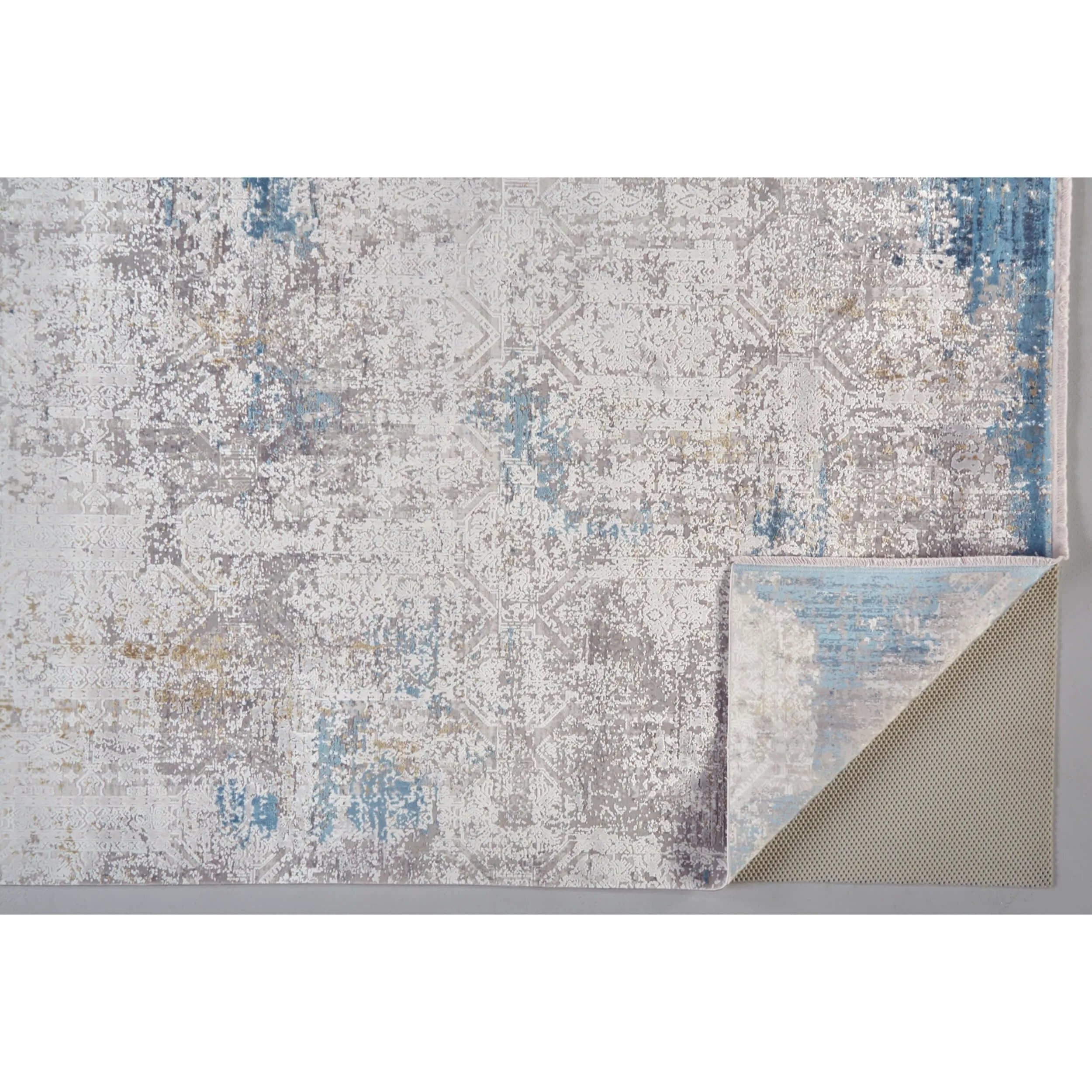 Feizy Rug Cadiz 3889F, Ivory/Blue