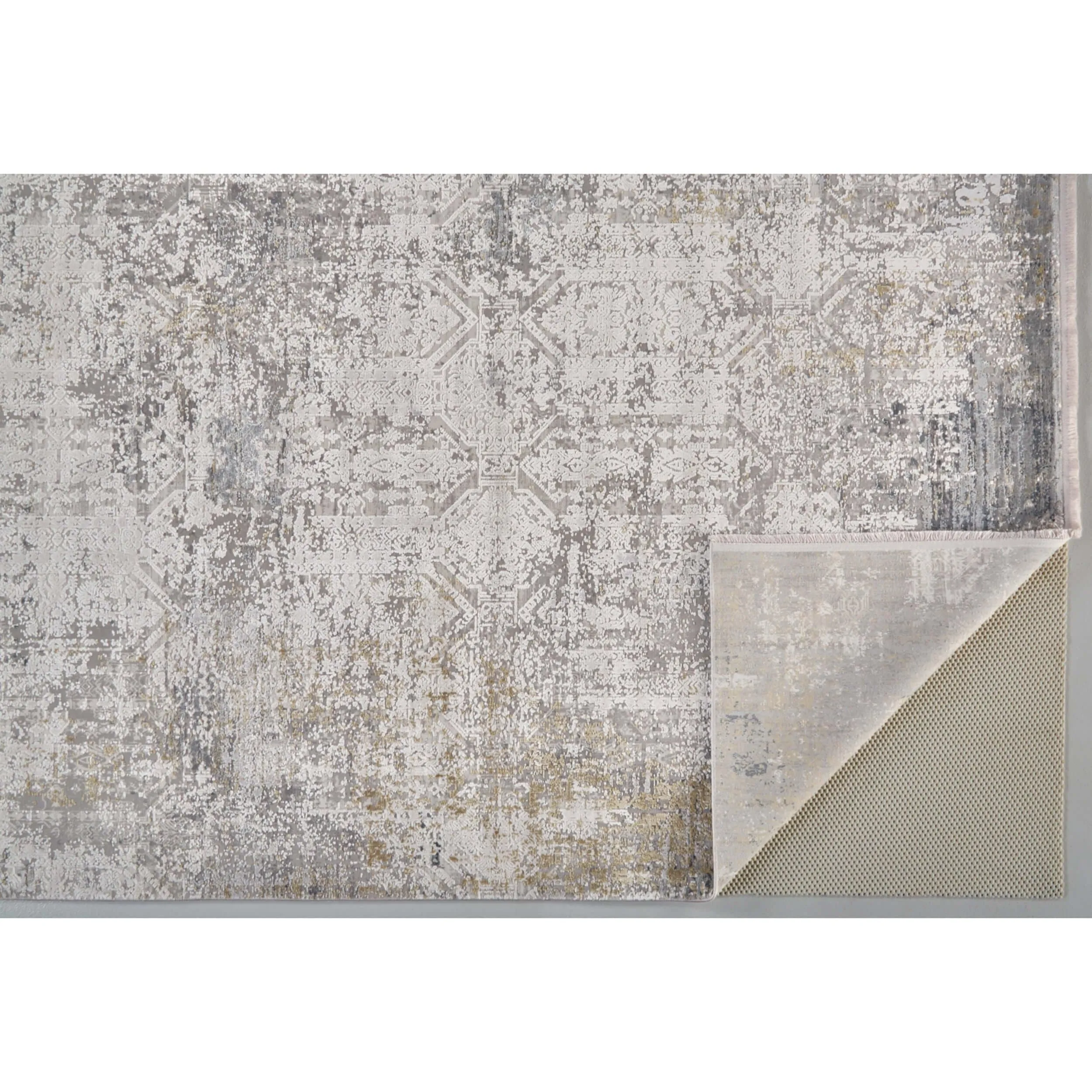 Feizy Rug Cadiz 3892F, Light Gray/Ivory