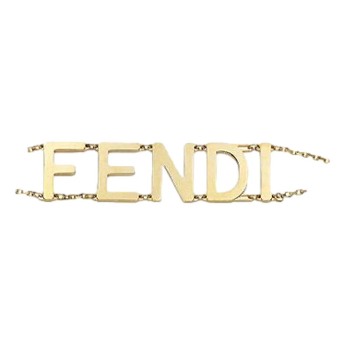 Fendi Gold-tone Letter Logo Chain Bracelet 8AH073