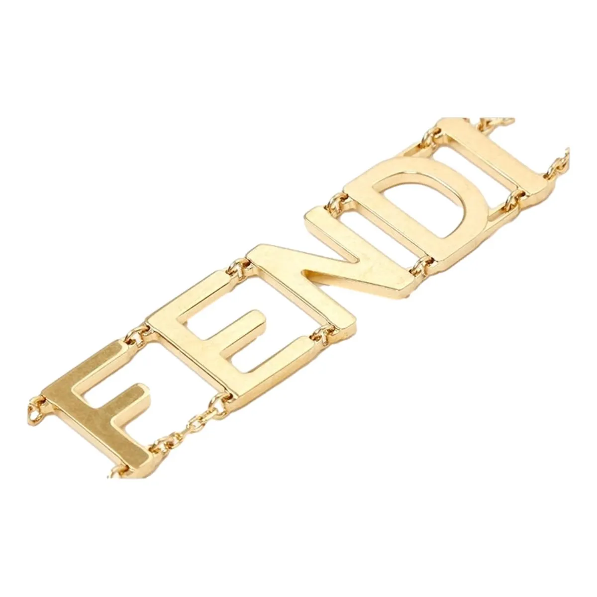 Fendi Gold-tone Letter Logo Chain Bracelet 8AH073