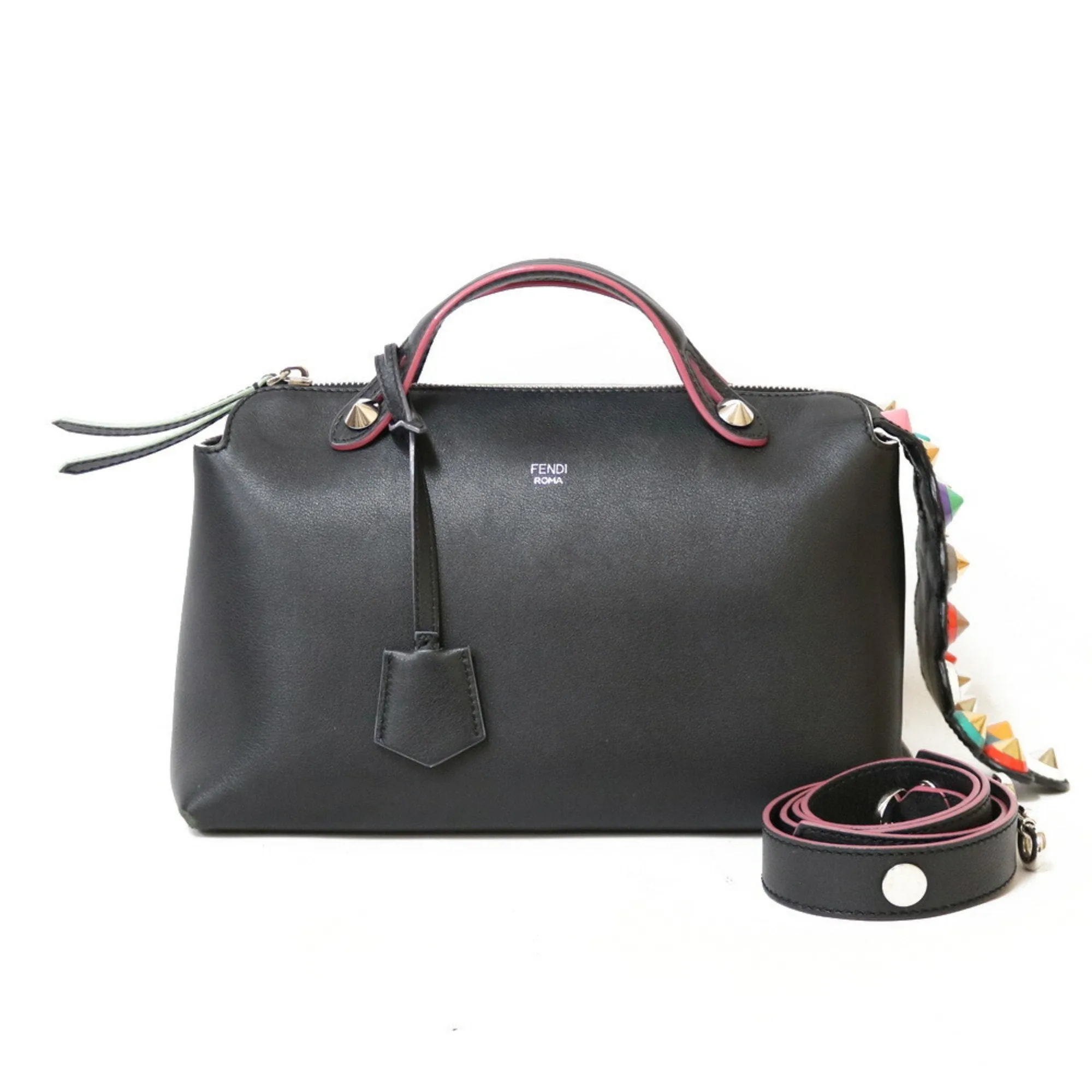 FENDI Shoulder Bag By The Way Black Women's Leather