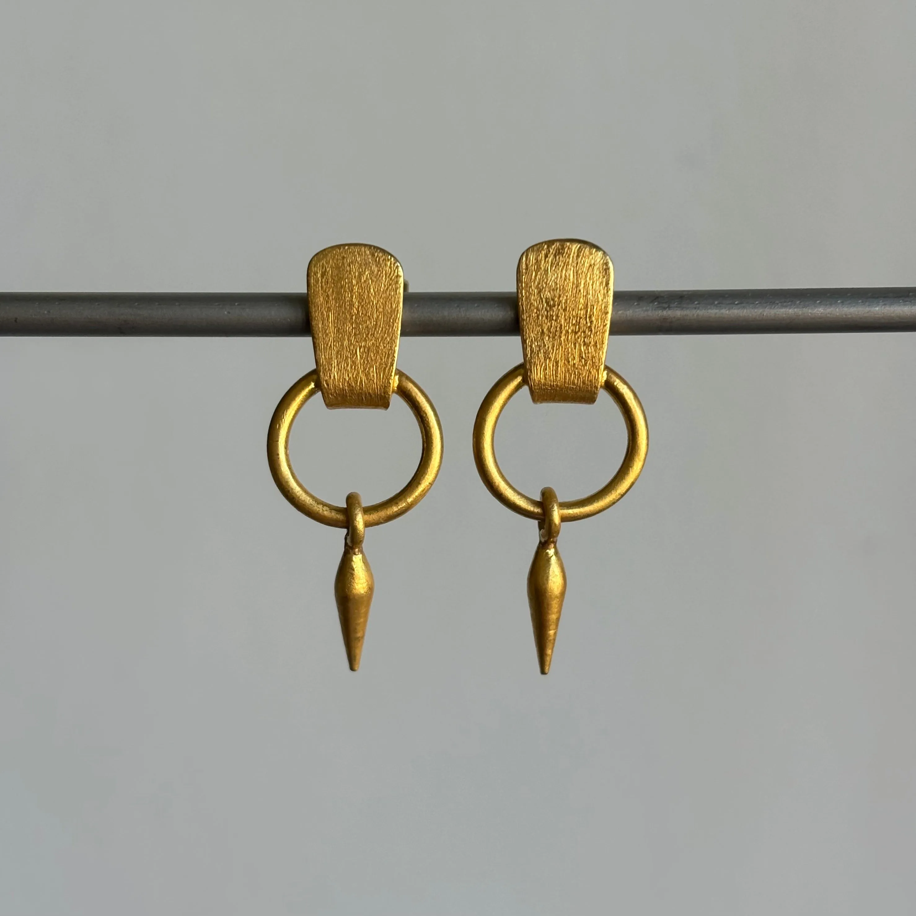 Geometric Pod Drop Post Earrings