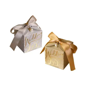 Gift Bag With Bow, Premium Plastic Gift Bag, Wedding Gift, Set of 10