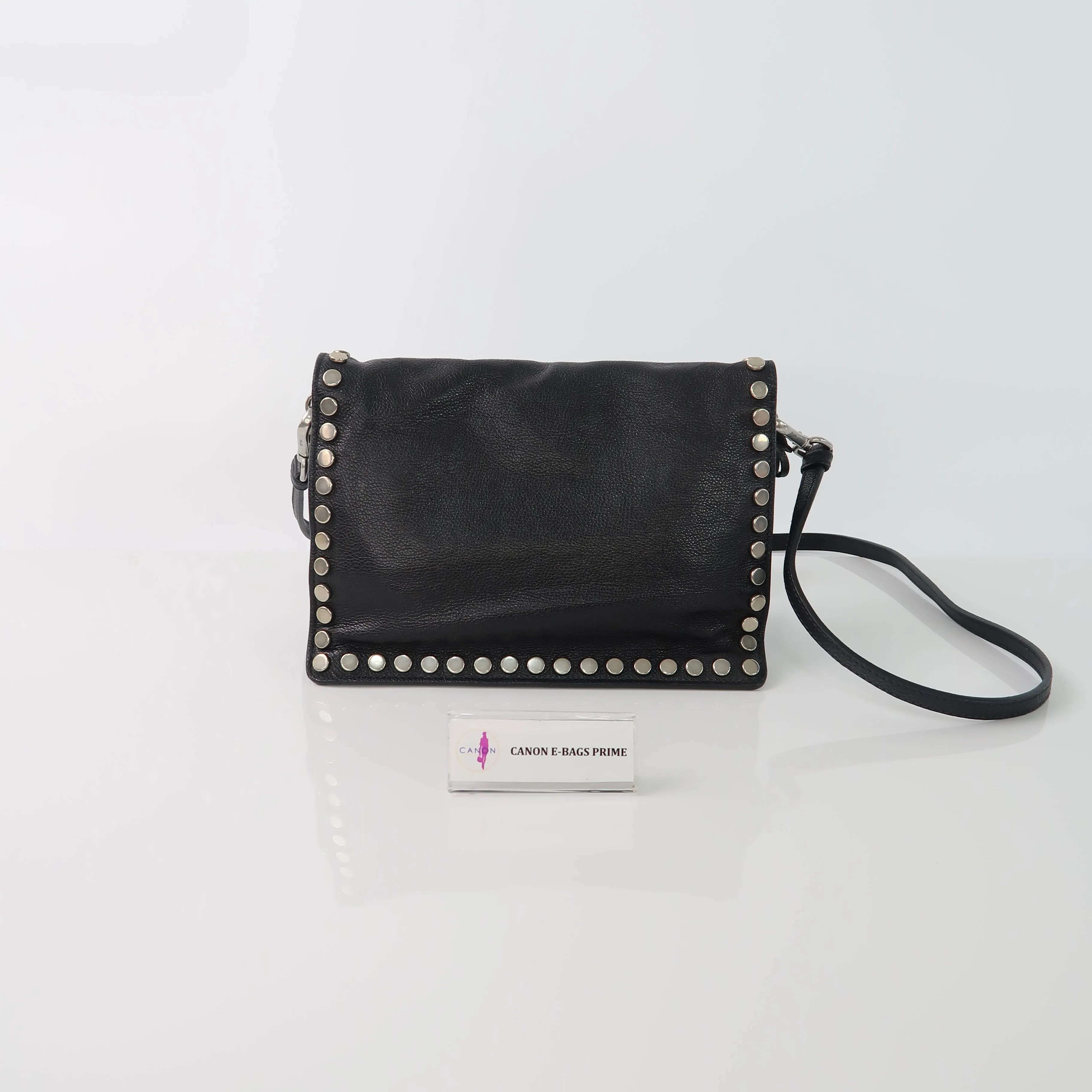 Glace Studded Etiquette Flap Bag