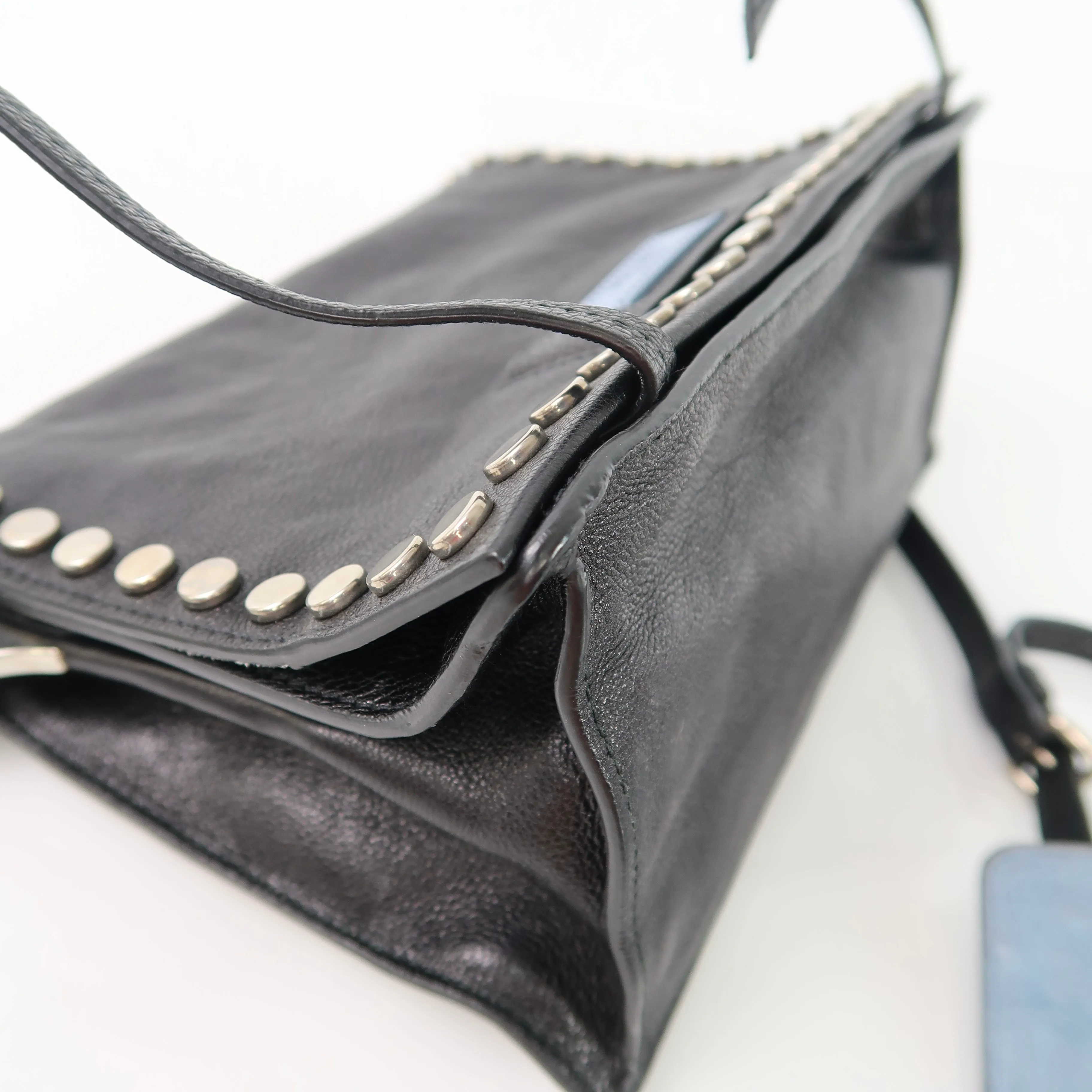 Glace Studded Etiquette Flap Bag