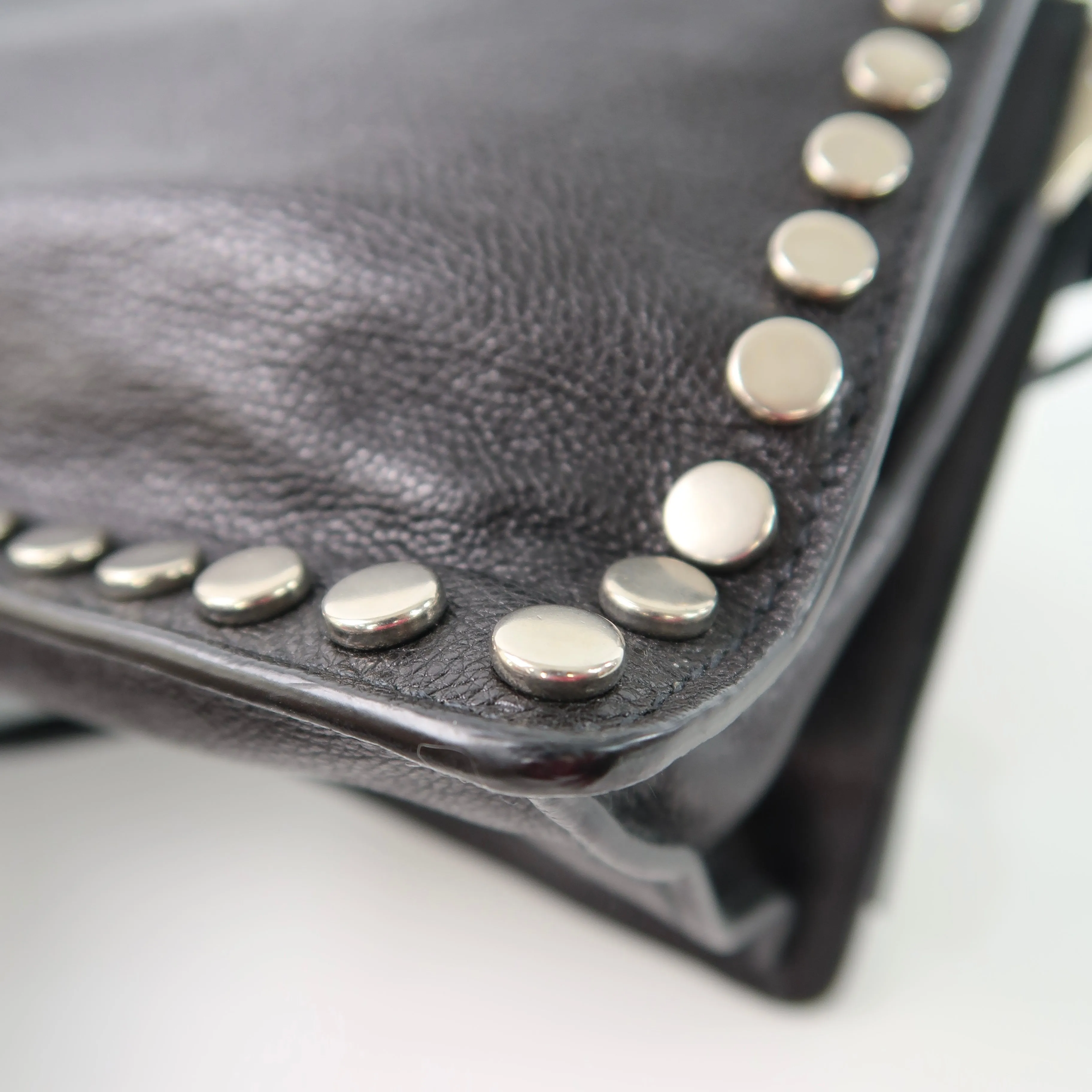 Glace Studded Etiquette Flap Bag