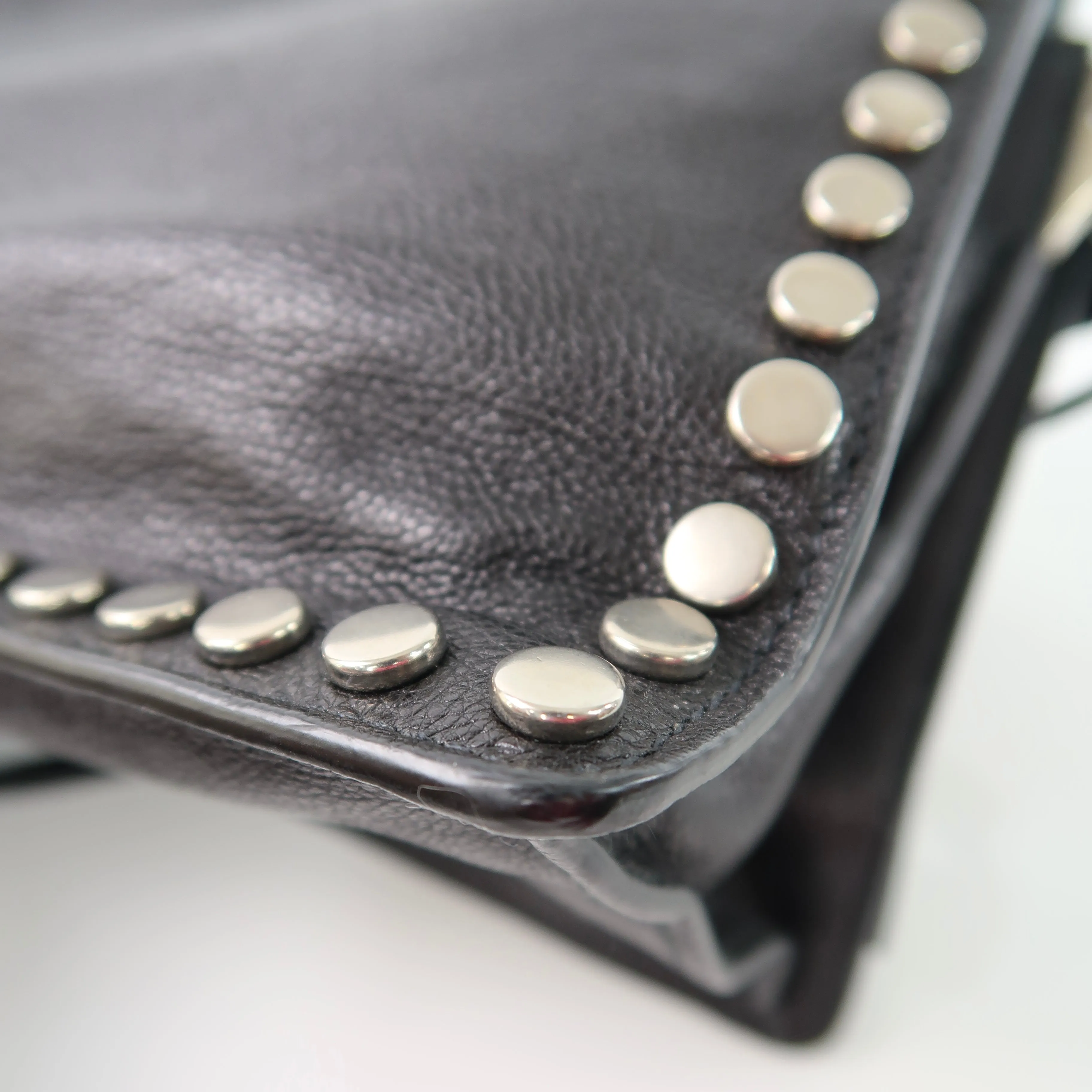 Glace Studded Etiquette Flap Bag