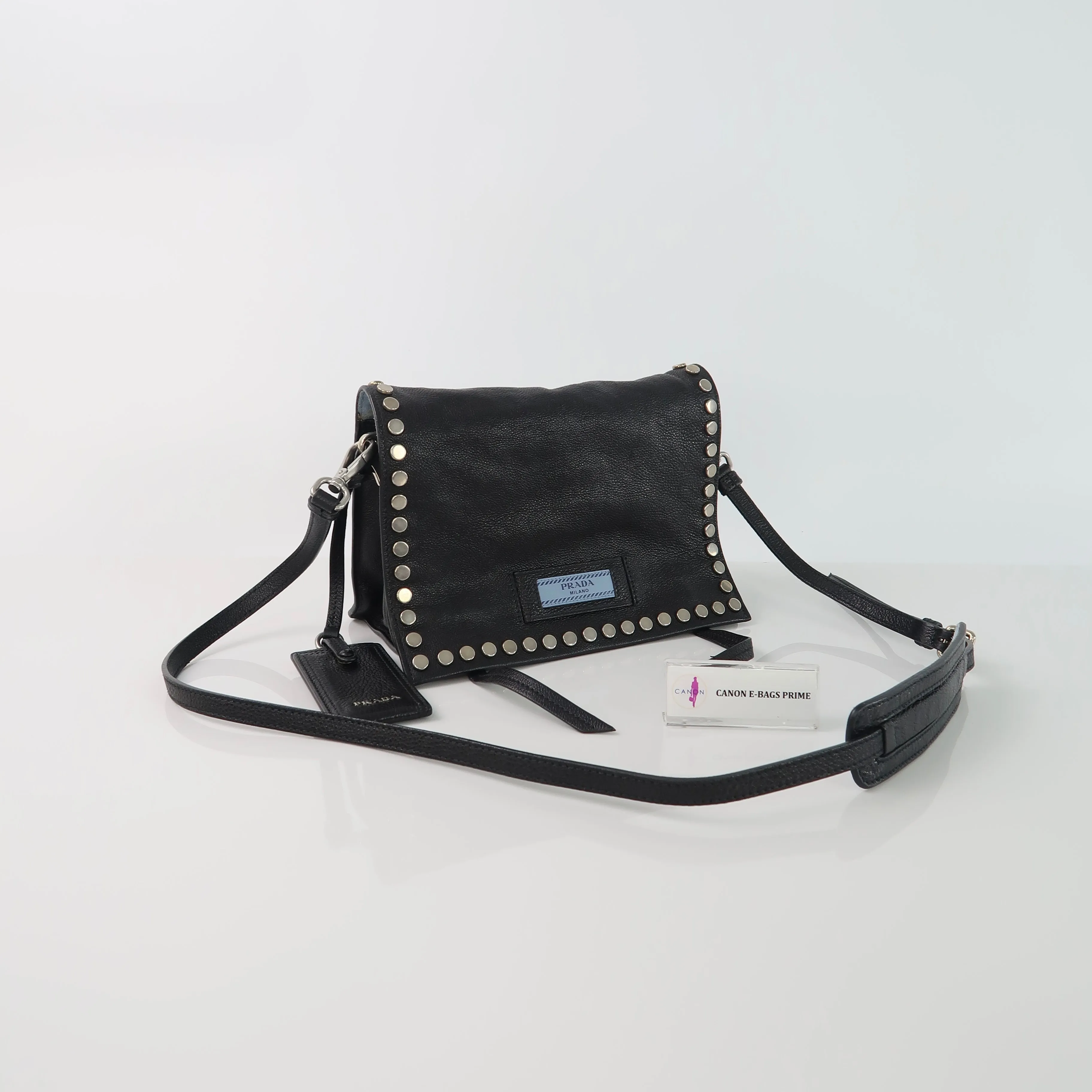 Glace Studded Etiquette Flap Bag