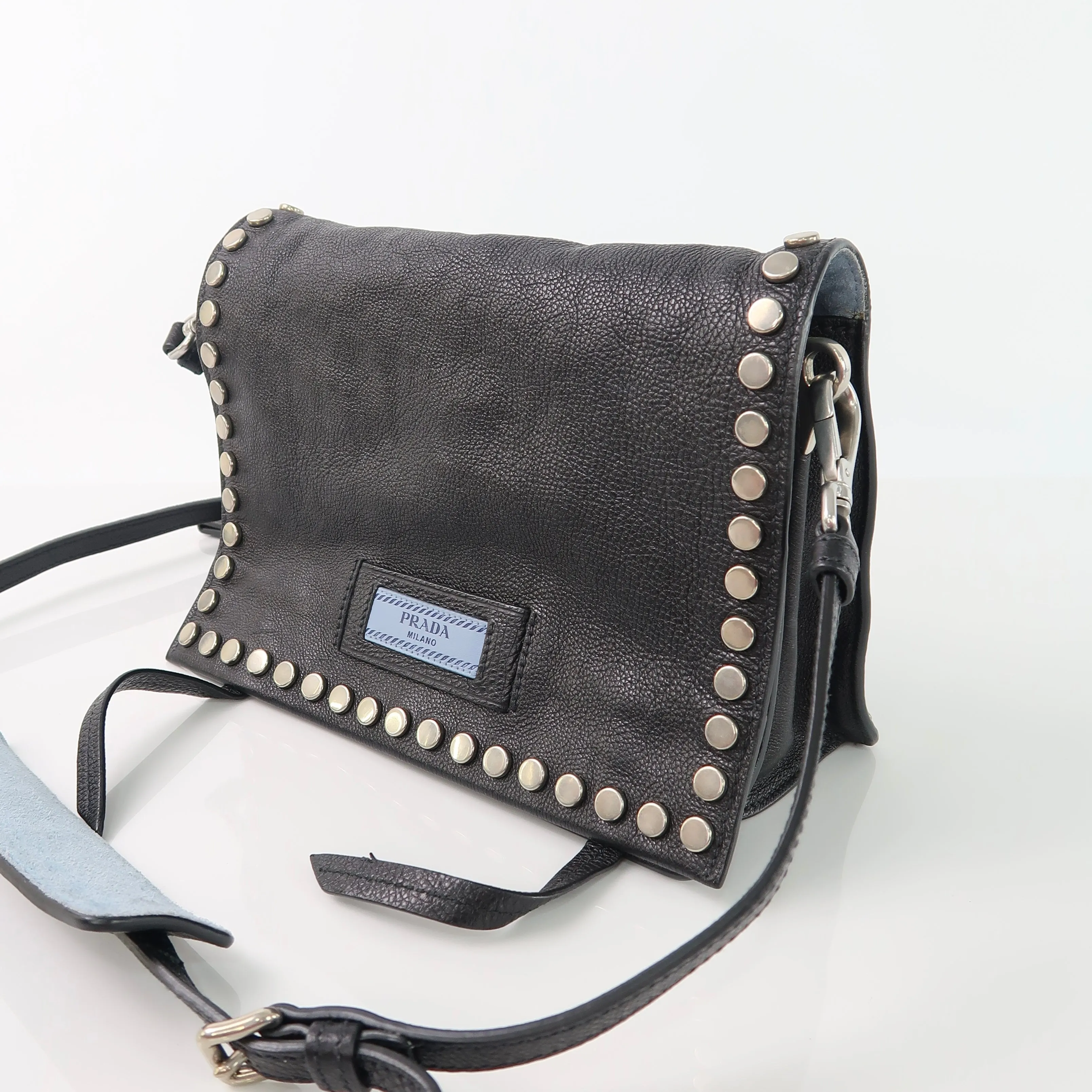 Glace Studded Etiquette Flap Bag