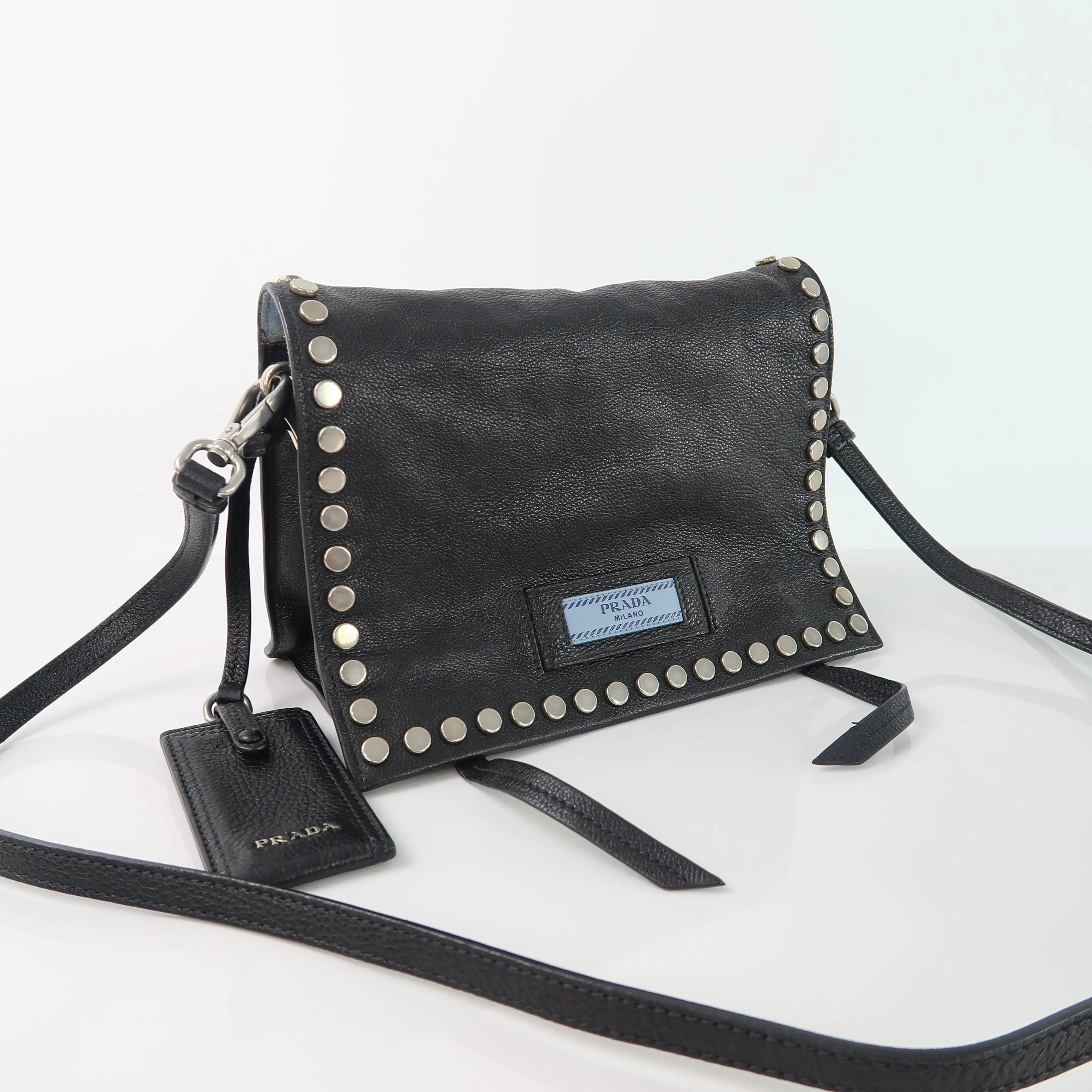 Glace Studded Etiquette Flap Bag