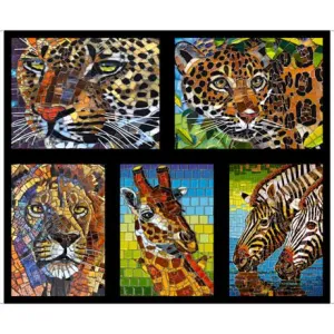 Glass Menagerie-Mosaic Animal Panel