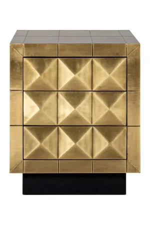 Gold Faceted Nightstand | OROA Collada