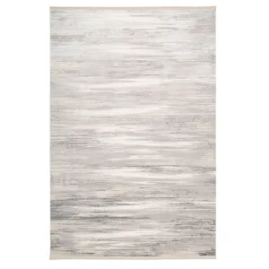 Grey Brush Strokes Area Rug - Nami