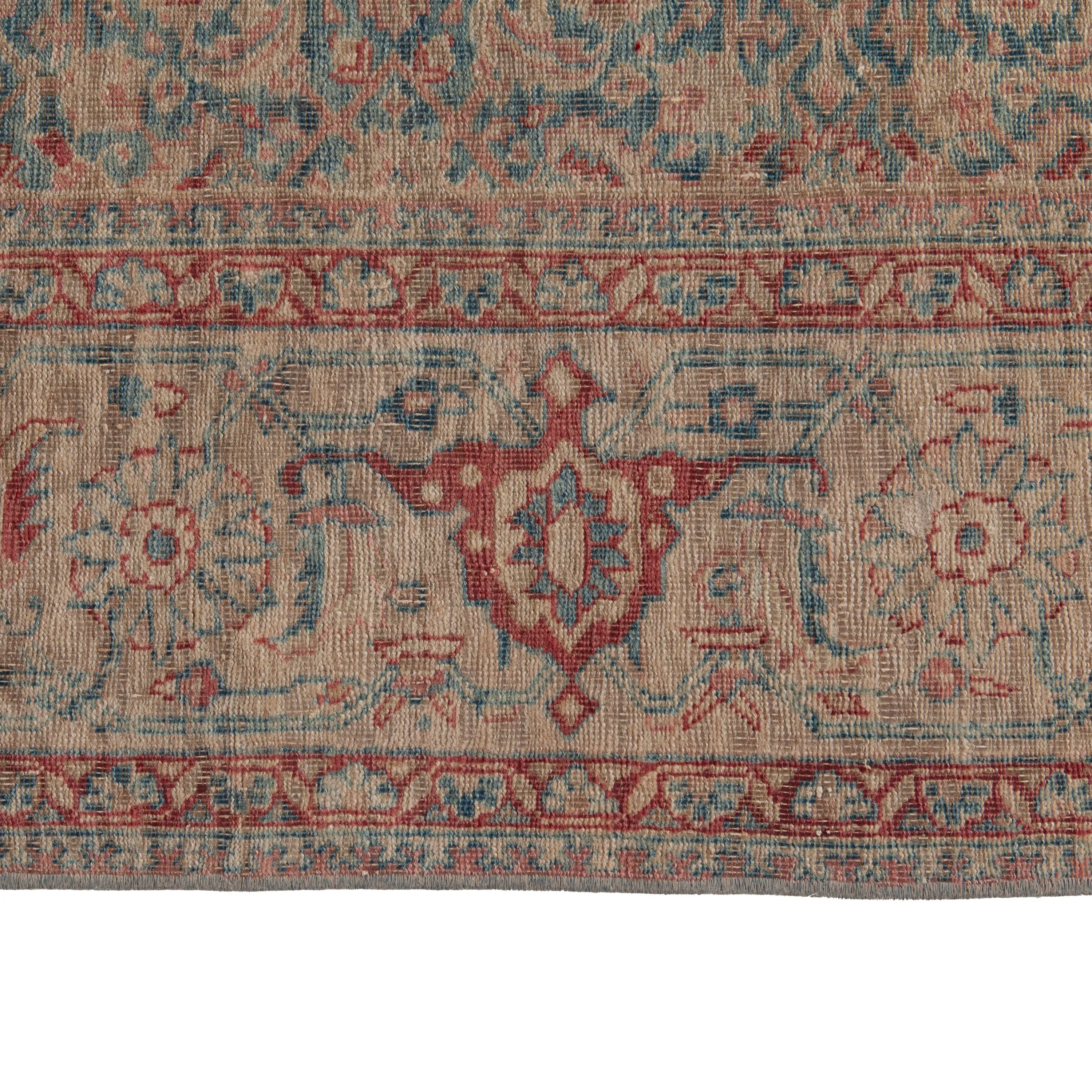 Grey Vintage Traditional Wool Runner - 6'6" x 22'