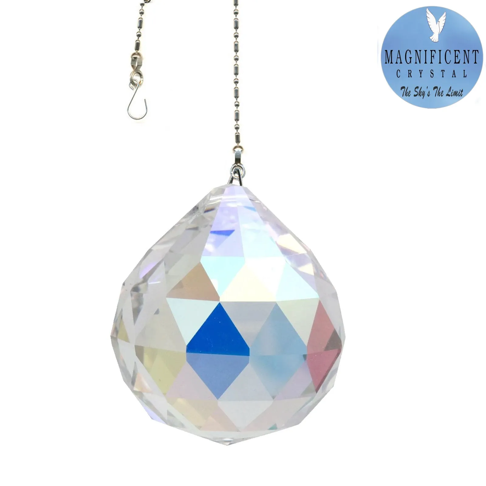 Hanging Crystal Aurora Borealis Magnificent Crystal 40mm Crystal Ball Prism