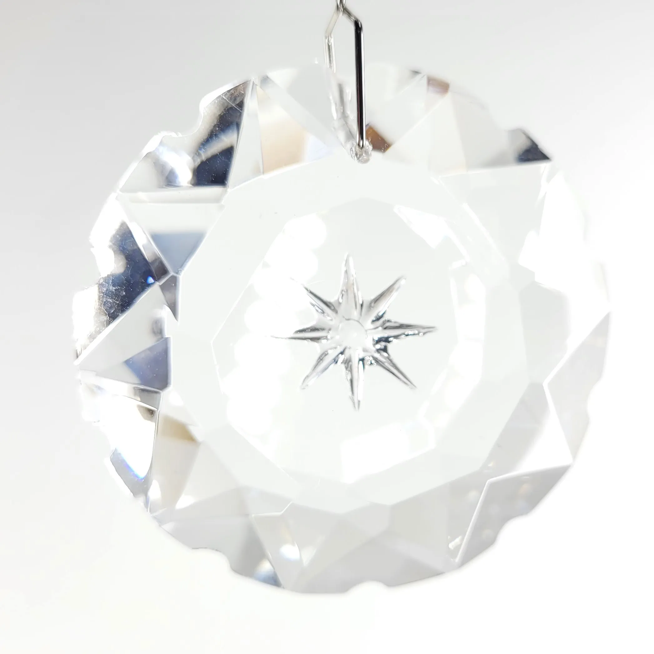 Hanging Crystal Suncatcher 50mm Magnificent Crystal Clear Star Disk Prism