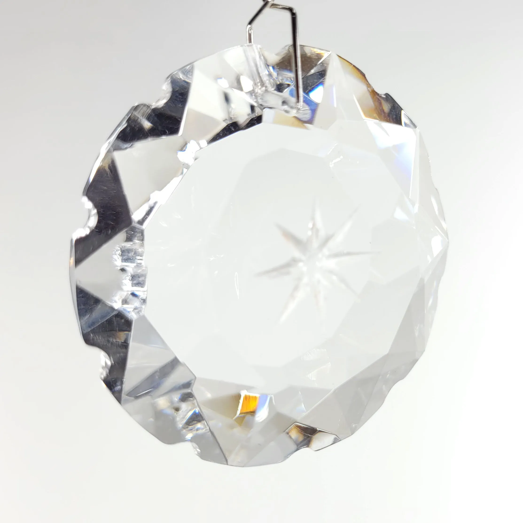 Hanging Crystal Suncatcher 50mm Magnificent Crystal Clear Star Disk Prism