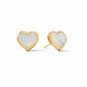 Heart Pearl Stud