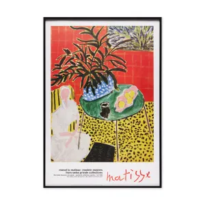 Henri Matisse Monet to Matisse Interior with Black Fern Framed Poster