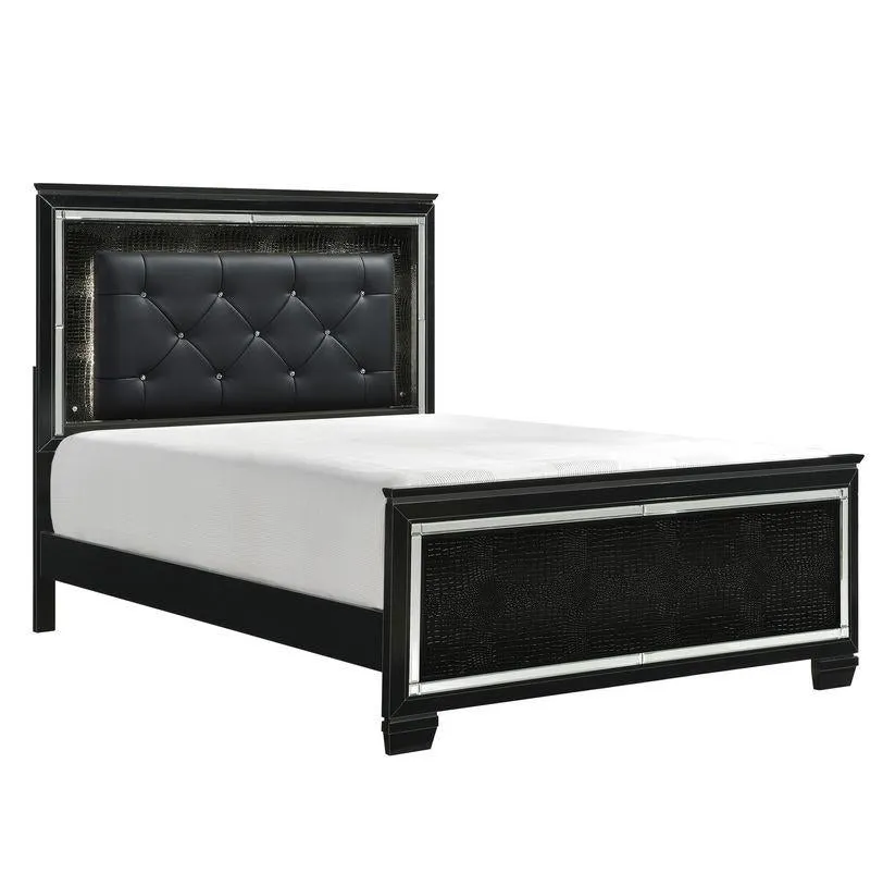 Homelegance Allura Full Panel Bed in Black 1916FBK-1*