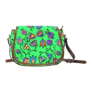 Indigenous Paisley - Green Saddle Bag/Large