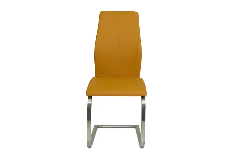 Jason - Yellow Faux Leather Dining Chair