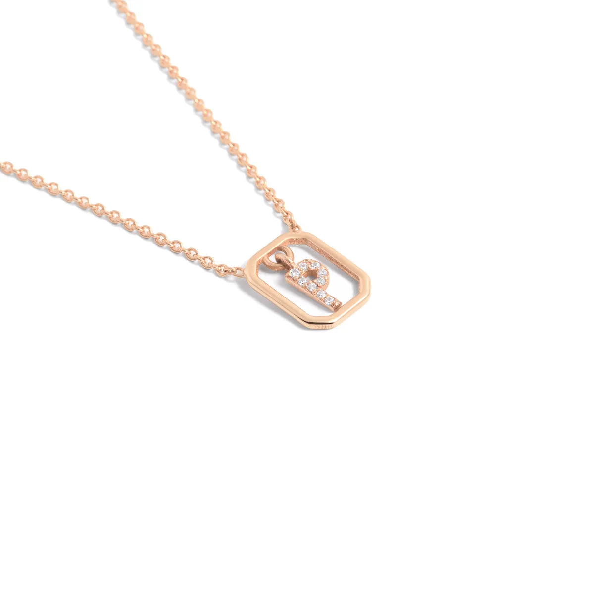 Jeweled Letter P chain Neckless