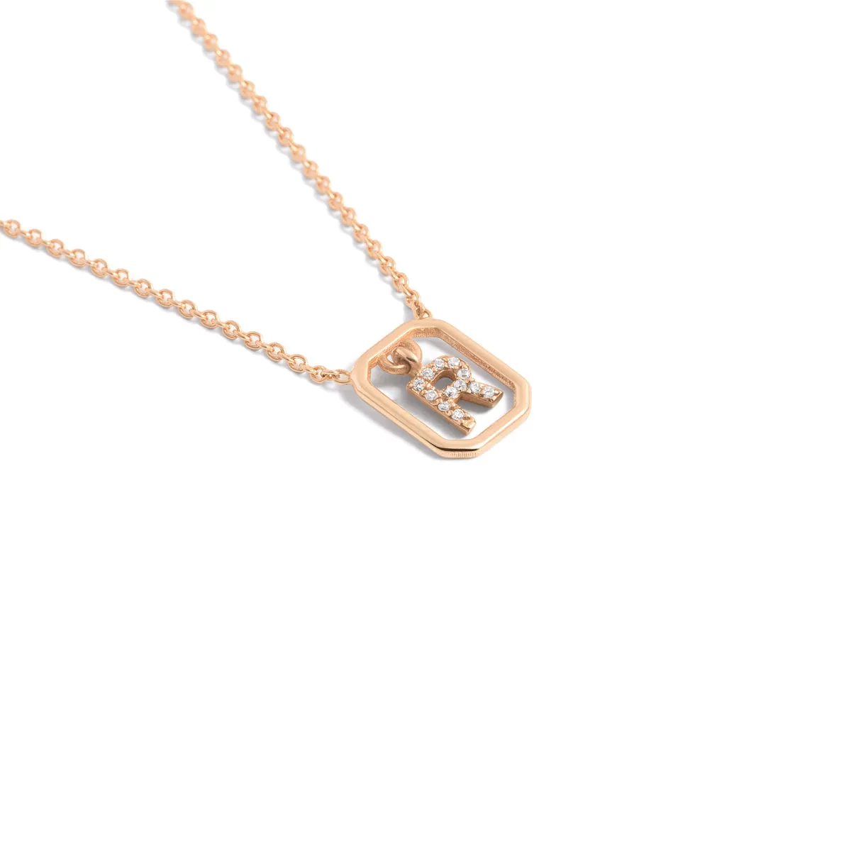 Jeweled Letter R chain Neckless