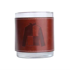 Jockey Silk Faux Leather Rocks Glass