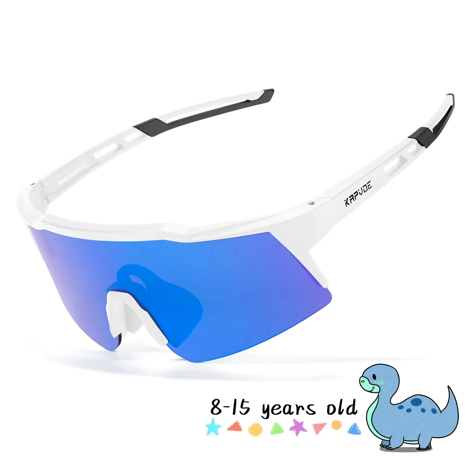 Kapvoe UV400 Kids Cycling Sunglasses Boys Girls Outdoor Bike Eyewear Child Camping Goggles  MTB Fishing Sport Bicycle Glasses