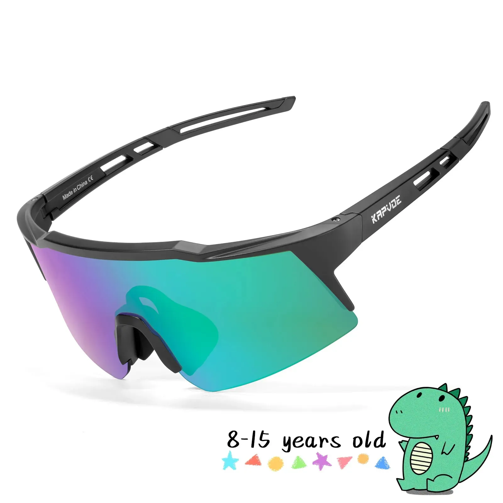 Kapvoe UV400 Kids Cycling Sunglasses Boys Girls Outdoor Bike Eyewear Child Camping Goggles  MTB Fishing Sport Bicycle Glasses