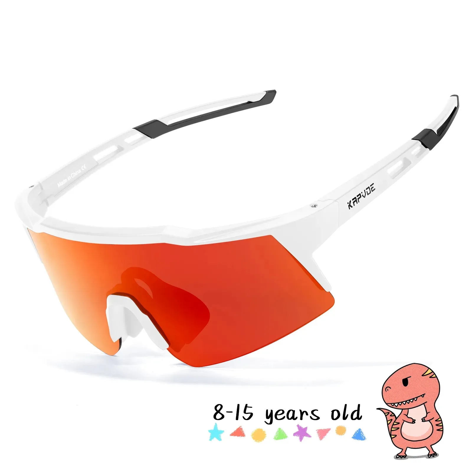 Kapvoe UV400 Kids Cycling Sunglasses Boys Girls Outdoor Bike Eyewear Child Camping Goggles  MTB Fishing Sport Bicycle Glasses