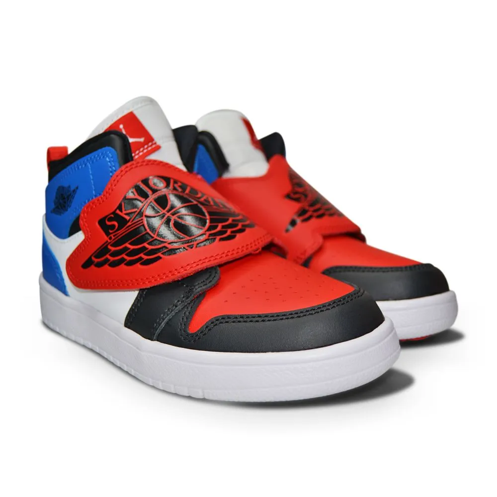 Kids Nike Sky Jordan 1 (PS) - BQ7197 104 - White Black University Red