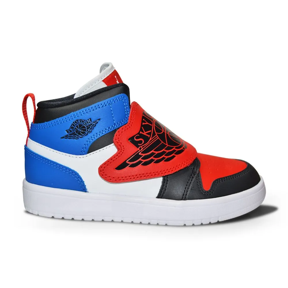 Kids Nike Sky Jordan 1 (PS) - BQ7197 104 - White Black University Red