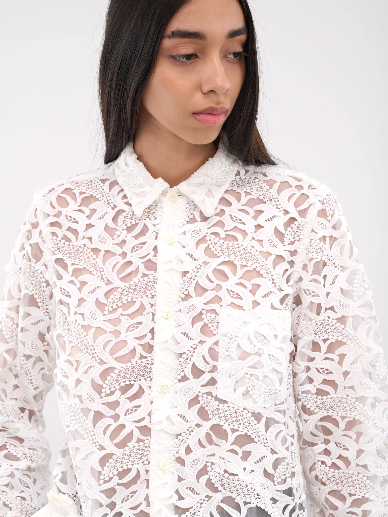 Lace Shirt (GN-B015-051-OFF-WHITE)