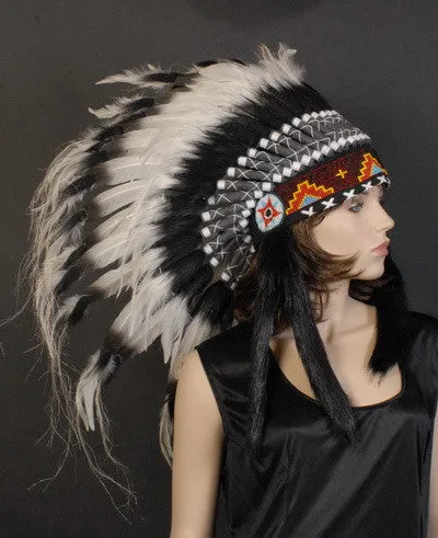 Large Black/White Headdress