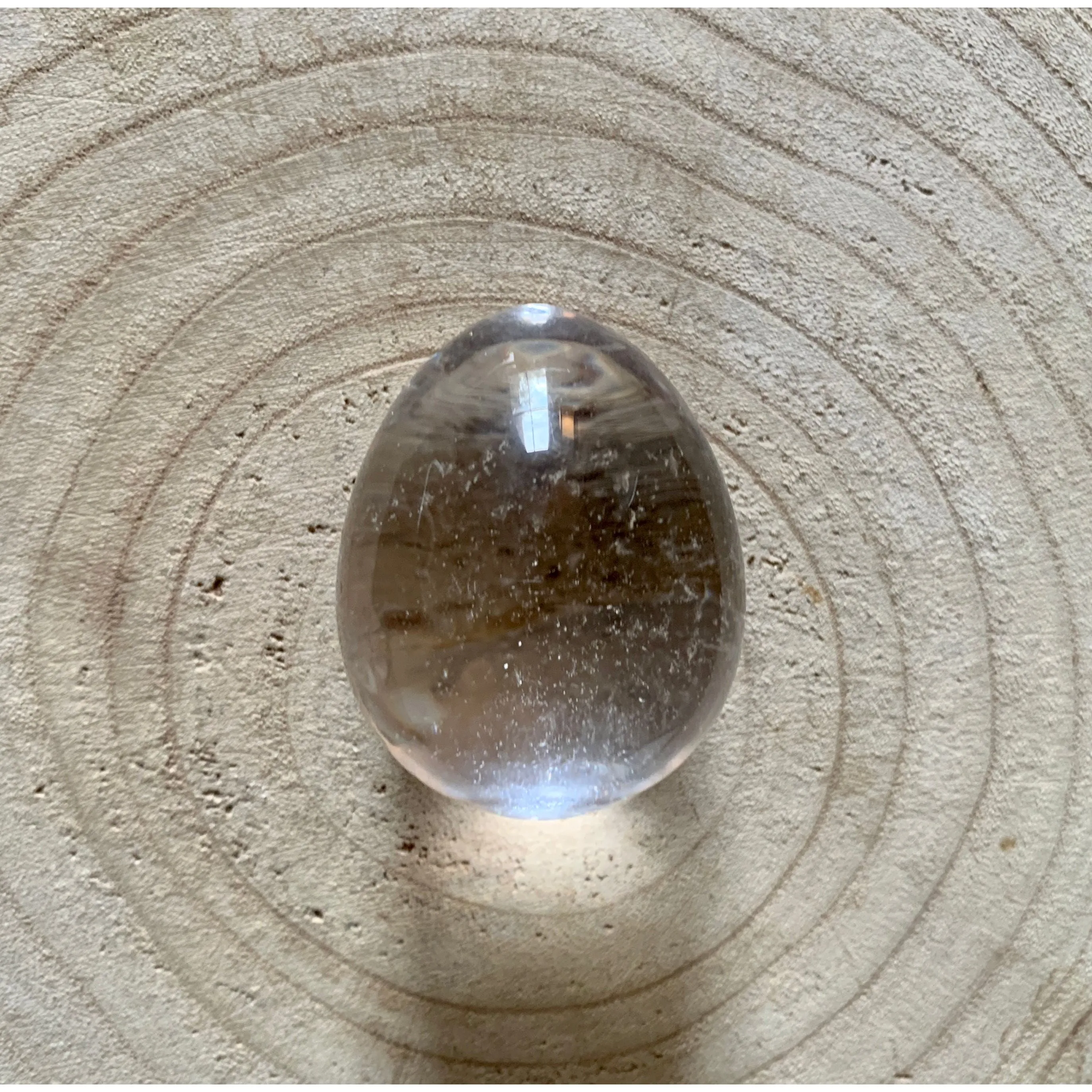 Large Clear Quartz Yoni Egg