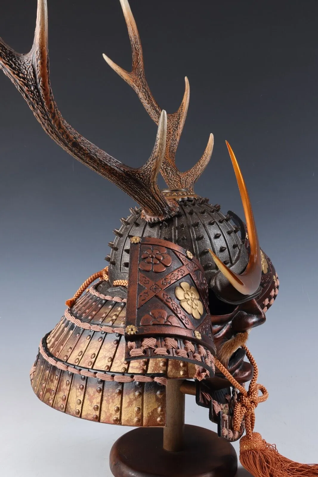 Largest Size Samurai Helmet -Great Shikanosuke Kabuto- with a Mask Very Rare